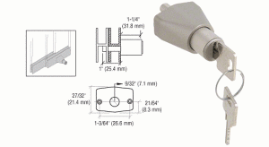 Glass sliding lock