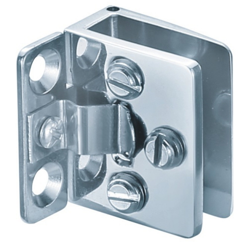 Glastürscharniere zum Klemmen an Glastüren bis 8 mm Glas,