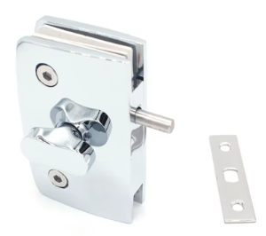 WC-Glastürschloss zum Klemmen an Duschtüren